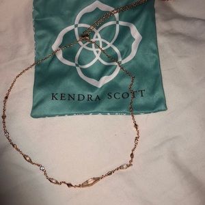 kendra scott rose gold adjustable necklace
